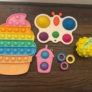 Rainbow Pop It Fidget Toy Set